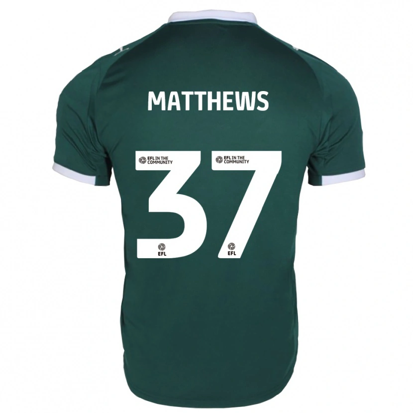 Danxen Damen Jack Matthews #37 Grün Weiß Heimtrikot Trikot 2025/26 T-Shirt