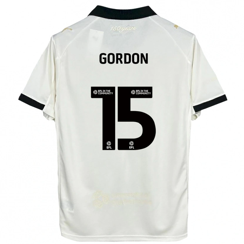 Danxen Damen Liam Gordon #15 Cremeweiß Schwarz Heimtrikot Trikot 2025/26 T-Shirt