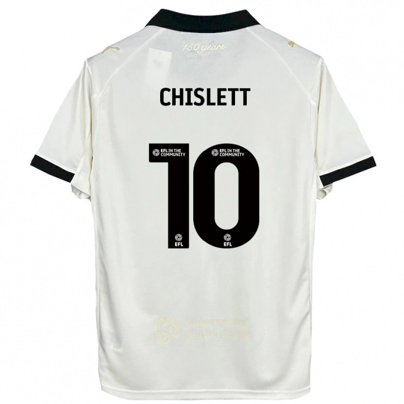 Danxen Damen Ethan Chislett #10 Cremeweiß Schwarz Heimtrikot Trikot 2025/26 T-Shirt
