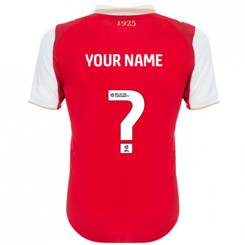 Danxen Damen Ihren Namen #0 Rot Weiß Heimtrikot Trikot 2025/26 T-Shirt