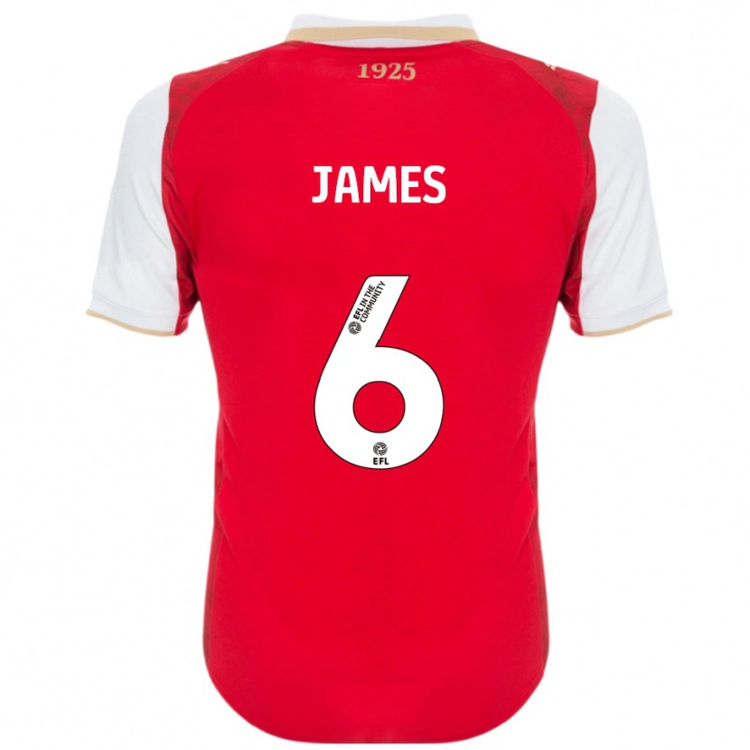 Danxen Damen Reece James #6 Rot Weiß Heimtrikot Trikot 2025/26 T-Shirt