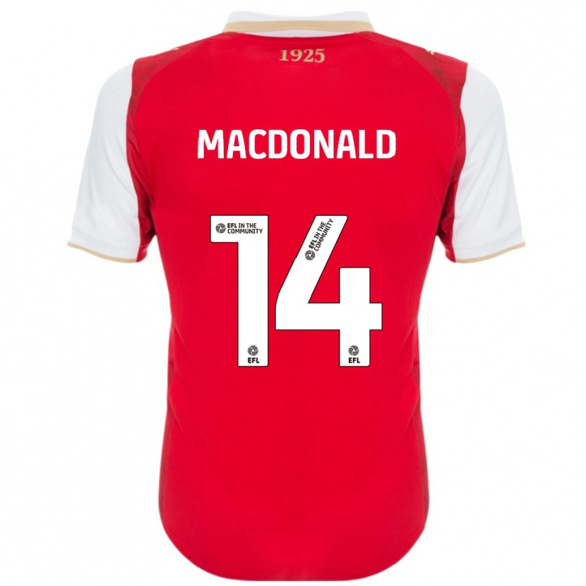 Danxen Damen Alex Macdonald #14 Rot Weiß Heimtrikot Trikot 2025/26 T-Shirt