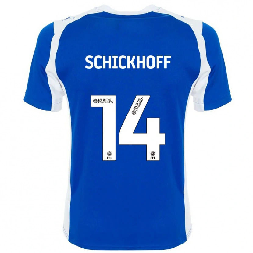 Danxen Damen Ella Schickhoff #14 Blau Weiß Heimtrikot Trikot 2025/26 T-Shirt