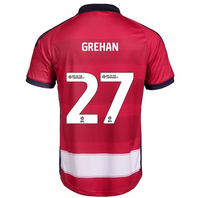 Danxen Damen Seán Grehan #27 Rot Weiß Heimtrikot Trikot 2025/26 T-Shirt