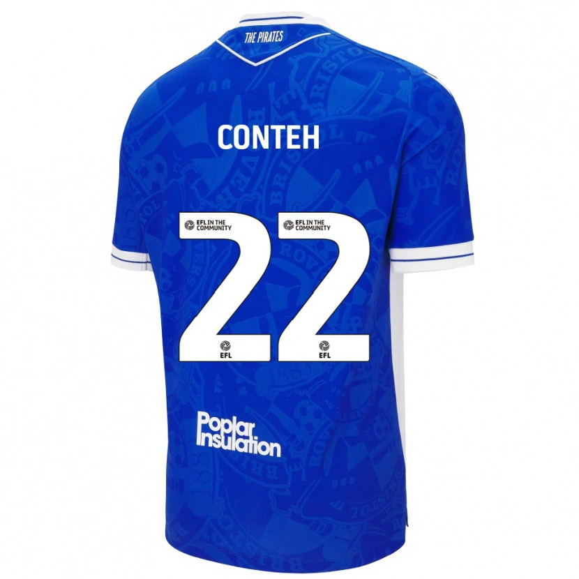 Danxen Damen Kamil Conteh #22 Blau Weiß Heimtrikot Trikot 2025/26 T-Shirt