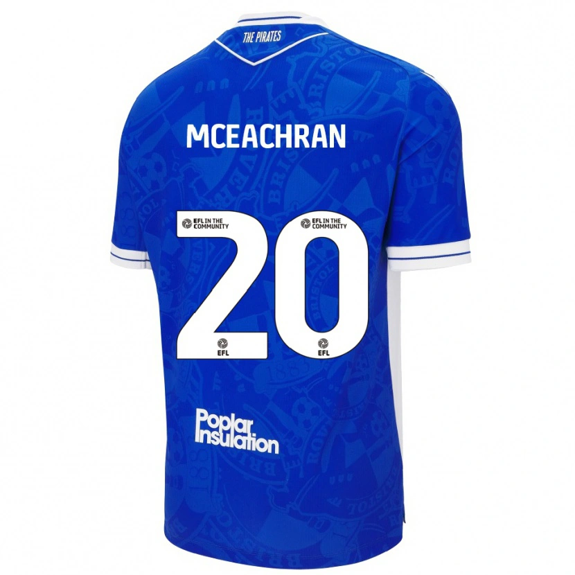 Danxen Damen Josh Mceachran #20 Blau Weiß Heimtrikot Trikot 2025/26 T-Shirt