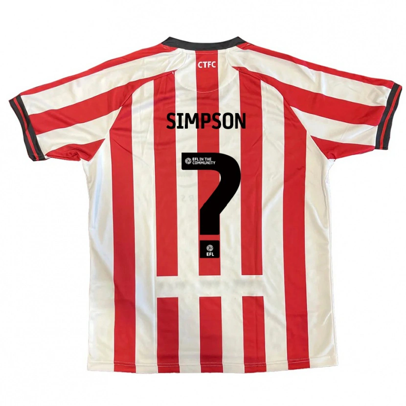 Danxen Damen Jay Simpson #0 Rot Weiß Schwarz Heimtrikot Trikot 2025/26 T-Shirt