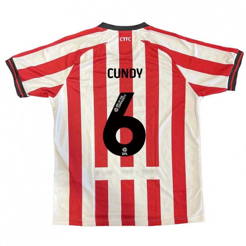 Danxen Damen Robbie Cundy #6 Rot Weiß Schwarz Heimtrikot Trikot 2025/26 T-Shirt