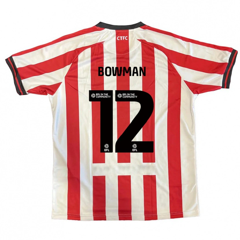 Danxen Damen Ryan Bowman #12 Rot Weiß Schwarz Heimtrikot Trikot 2025/26 T-Shirt