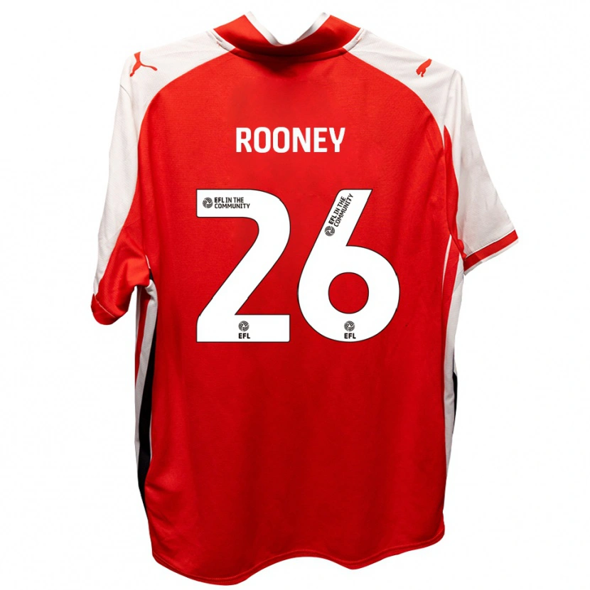 Danxen Damen Shaun Rooney #26 Rot Weiß Heimtrikot Trikot 2025/26 T-Shirt