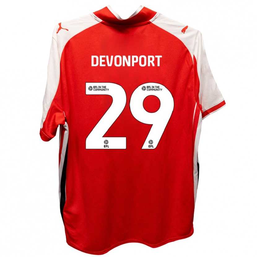 Danxen Damen Owen Devonport #29 Rot Weiß Heimtrikot Trikot 2025/26 T-Shirt