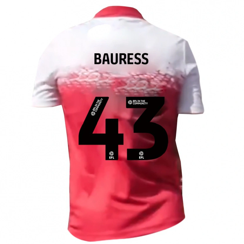 Danxen Damen Joe Bauress #43 Rot Weiß Heimtrikot Trikot 2025/26 T-Shirt