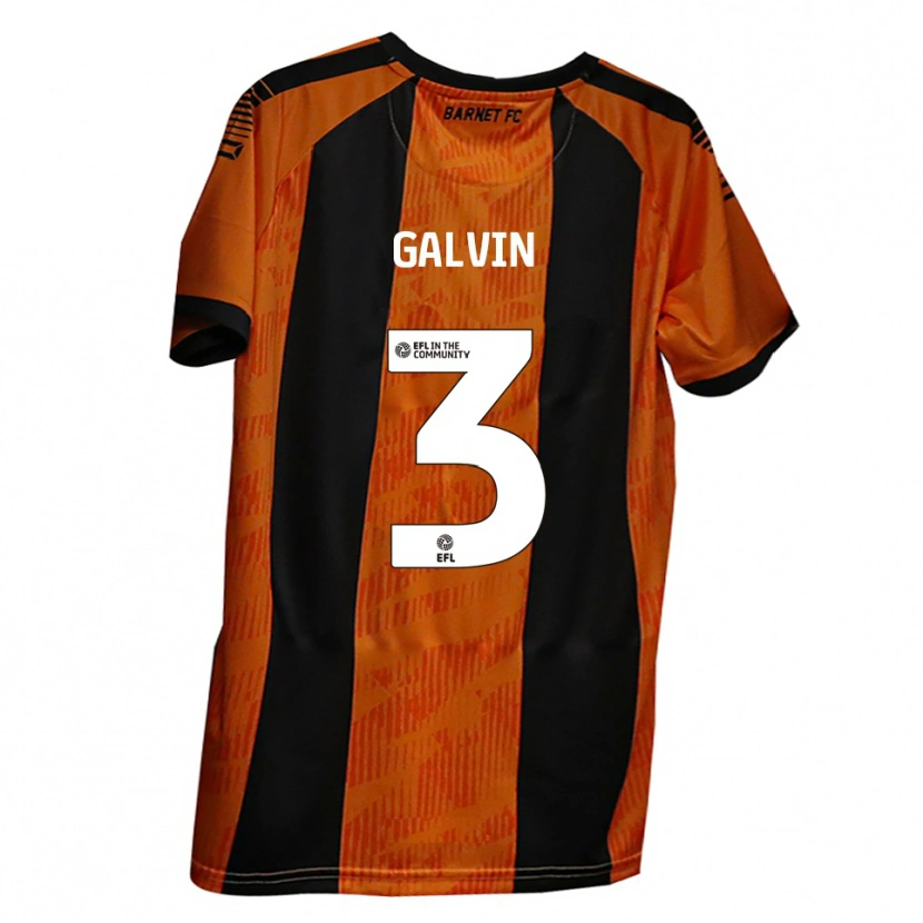 Danxen Damen Ryan Galvin #3 Orange Schwarz Heimtrikot Trikot 2025/26 T-Shirt