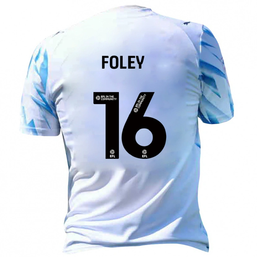 Danxen Damen Sam Foley #16 Weiß Himmelblau Heimtrikot Trikot 2025/26 T-Shirt