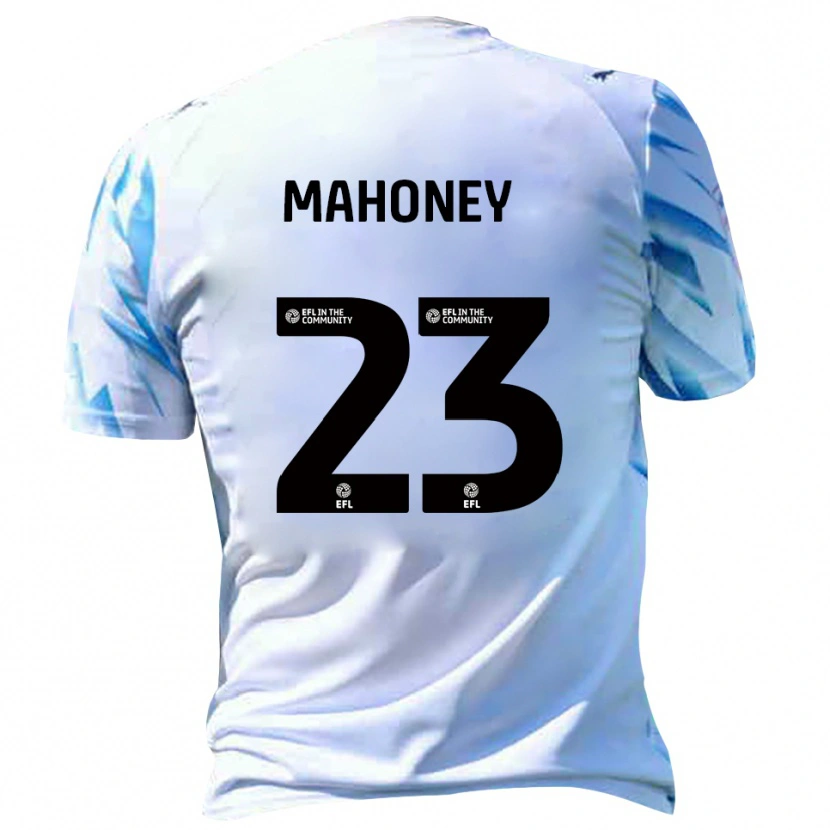 Danxen Damen Connor Mahoney #23 Weiß Himmelblau Heimtrikot Trikot 2025/26 T-Shirt
