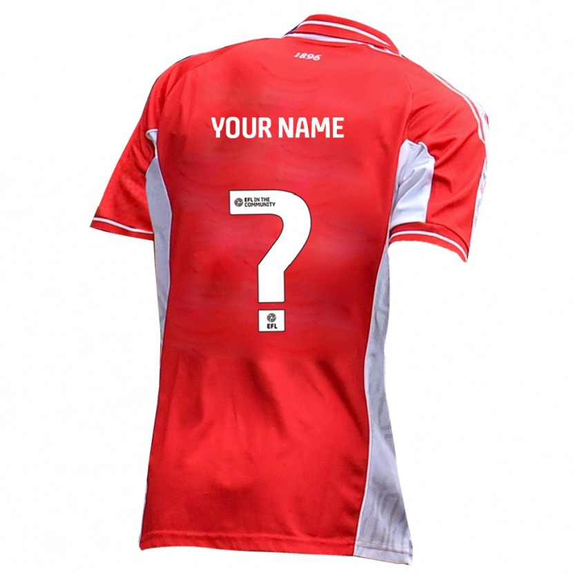 Danxen Damen Ihren Namen #0 Rot Weiß Heimtrikot Trikot 2025/26 T-Shirt