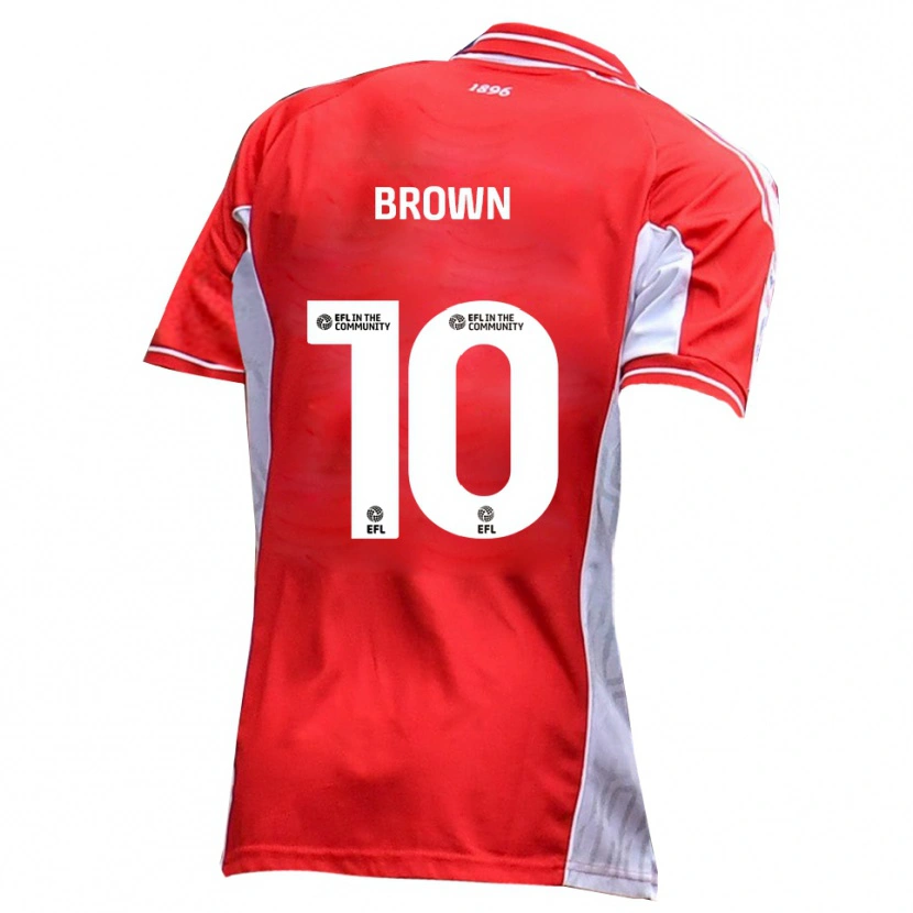 Danxen Damen Reece Brown #10 Rot Weiß Heimtrikot Trikot 2025/26 T-Shirt