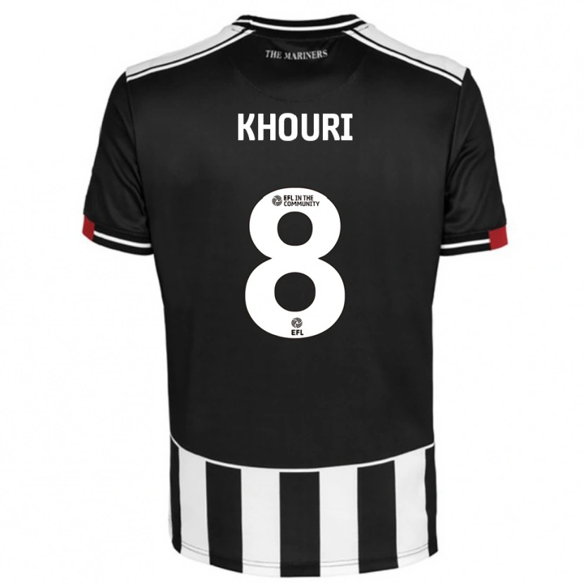 Danxen Damen Evan Khouri #8 Schwarz Weiß Rot Heimtrikot Trikot 2025/26 T-Shirt
