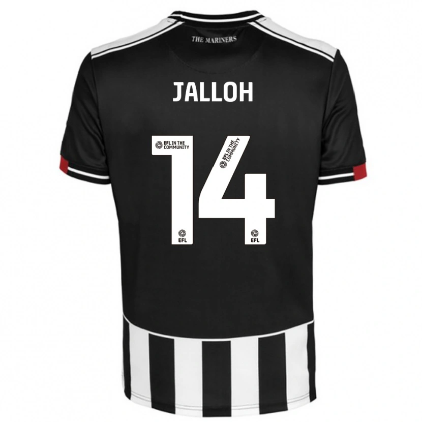 Danxen Damen Mamadu Jalloh #14 Schwarz Weiß Rot Heimtrikot Trikot 2025/26 T-Shirt