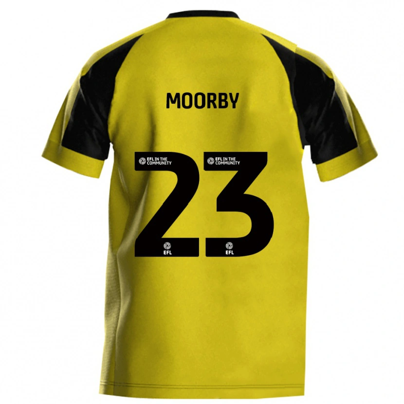 Danxen Damen James Moorby #23 Gelb Grau Heimtrikot Trikot 2025/26 T-Shirt