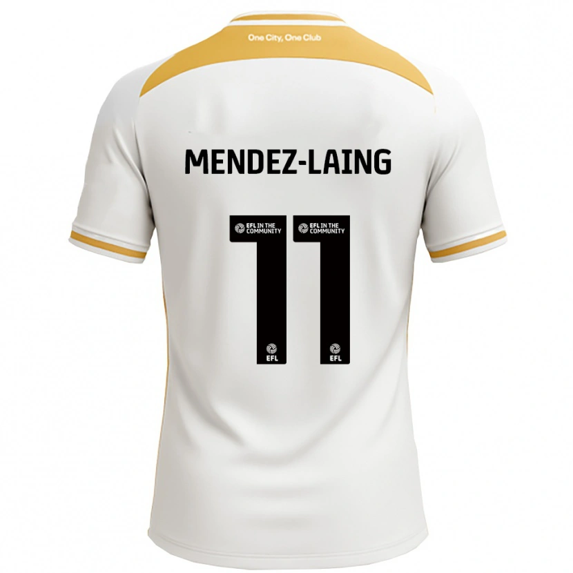 Danxen Damen Nathaniel Méndez-Laing #11 Weiß Gold Heimtrikot Trikot 2025/26 T-Shirt