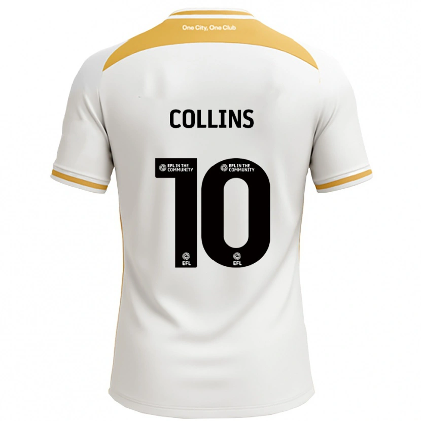 Danxen Damen Aaron Collins #10 Weiß Gold Heimtrikot Trikot 2025/26 T-Shirt