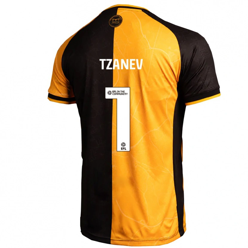 Danxen Damen Nik Tzanev #1 Gelb Schwarz Heimtrikot Trikot 2025/26 T-Shirt