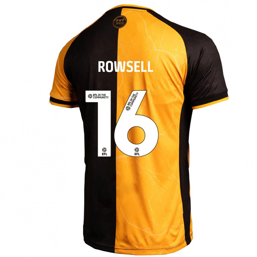 Danxen Damen Declan Rowsell #16 Gelb Schwarz Heimtrikot Trikot 2025/26 T-Shirt