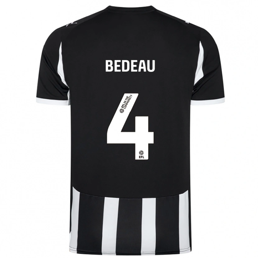 Danxen Damen Jacob Bedeau #4 Schwarz Weiß Heimtrikot Trikot 2025/26 T-Shirt