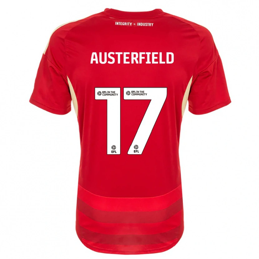 Danxen Damen Josh Austerfield #17 Rot Weiß Heimtrikot Trikot 2025/26 T-Shirt