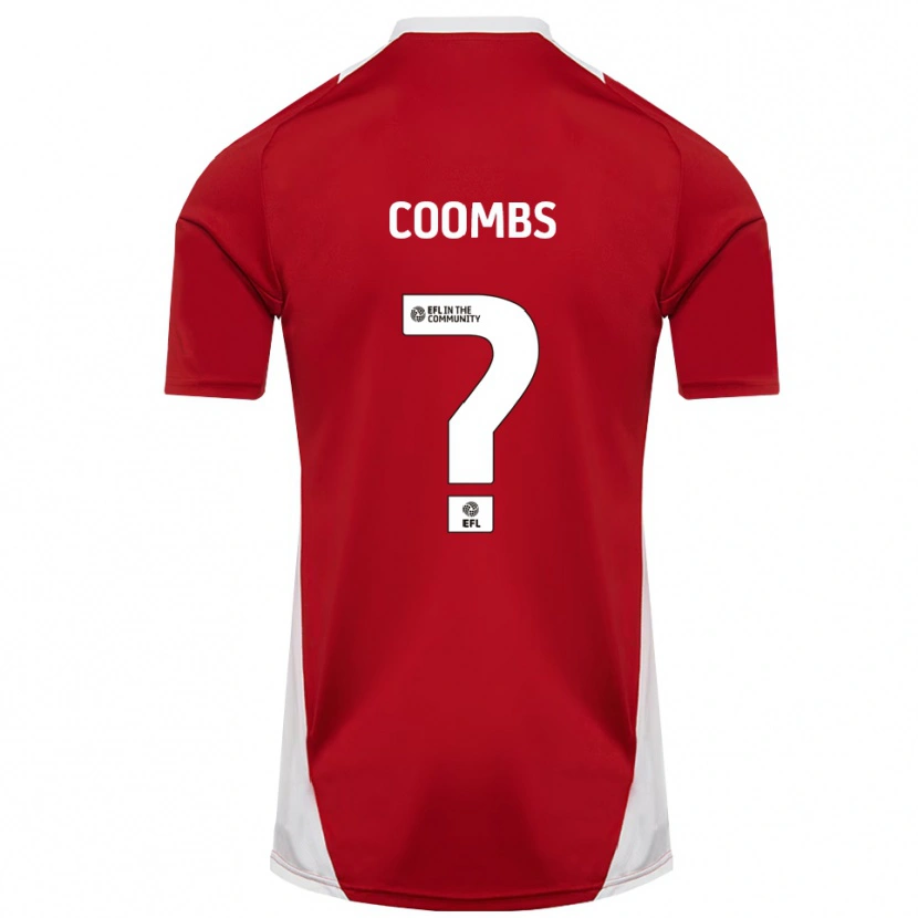 Danxen Damen Adam Coombs #0 Rot Weiß Gold Heimtrikot Trikot 2025/26 T-Shirt