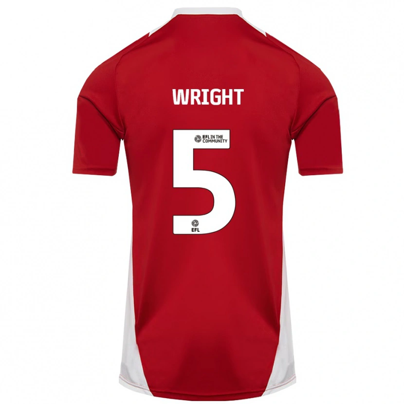 Danxen Damen Will Wright #5 Rot Weiß Gold Heimtrikot Trikot 2025/26 T-Shirt