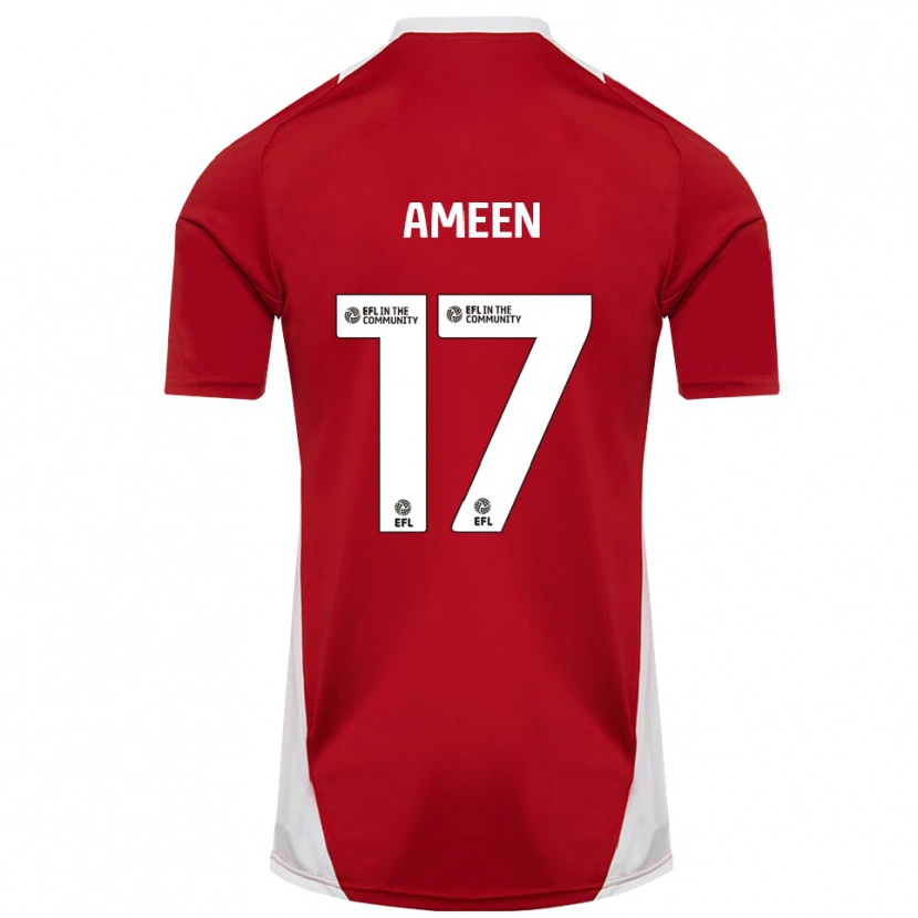 Danxen Damen Botan Ameen #17 Rot Weiß Gold Heimtrikot Trikot 2025/26 T-Shirt