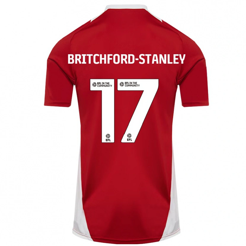 Danxen Damen Conor Britchford-Stanley #17 Rot Weiß Gold Heimtrikot Trikot 2025/26 T-Shirt