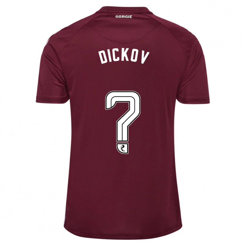 Danxen Damen Sam Dickov #0 Burgunderrot Weiß Heimtrikot Trikot 2025/26 T-Shirt