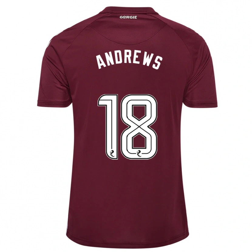 Danxen Damen Joely Andrews #18 Burgunderrot Weiß Heimtrikot Trikot 2025/26 T-Shirt