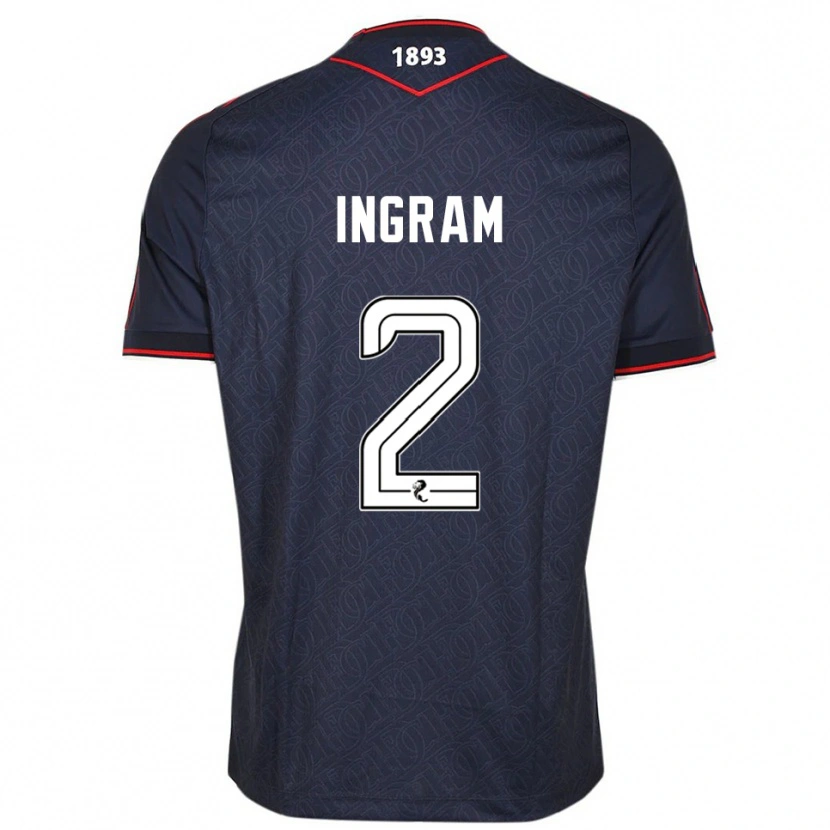 Danxen Damen Ethan Ingram #2 Marine Weiß Heimtrikot Trikot 2025/26 T-Shirt