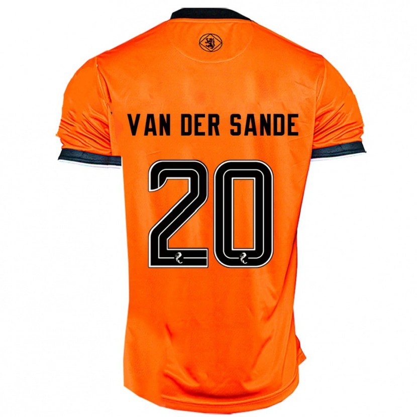 Danxen Damen Jort Van Der Sande #20 Orange Schwarz Heimtrikot Trikot 2025/26 T-Shirt