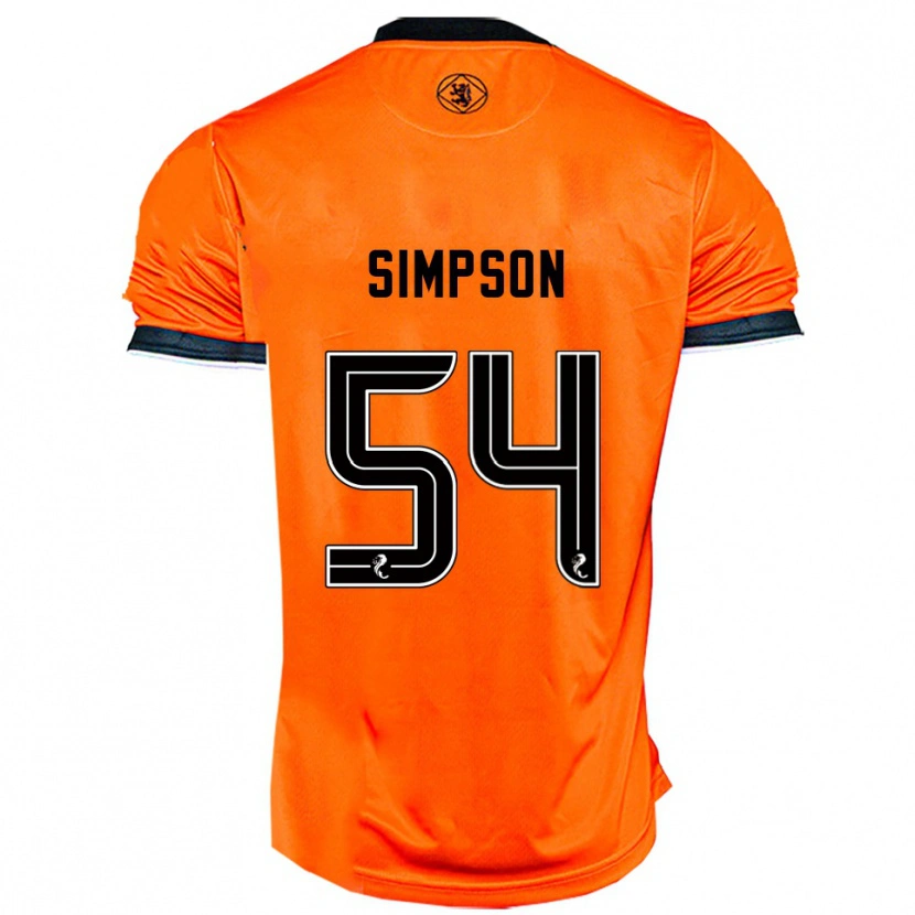 Danxen Damen Finlay Simpson #54 Orange Schwarz Heimtrikot Trikot 2025/26 T-Shirt