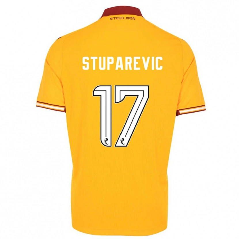 Danxen Damen Filip Stuparevic #17 Gelb Burgunderrot Heimtrikot Trikot 2025/26 T-Shirt
