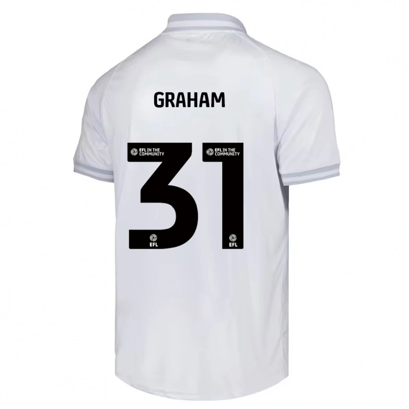 Danxen Damen Kieran Graham #31 Weiß Grau Schwarz Auswärtstrikot Trikot 2025/26 T-Shirt
