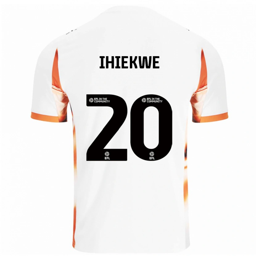 Danxen Damen Michael Ihiekwe #20 Weiß Orange Schwarz Auswärtstrikot Trikot 2025/26 T-Shirt