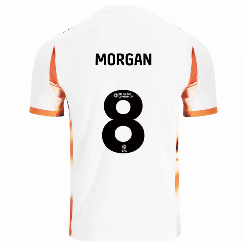 Danxen Damen Albie Morgan #8 Weiß Orange Schwarz Auswärtstrikot Trikot 2025/26 T-Shirt