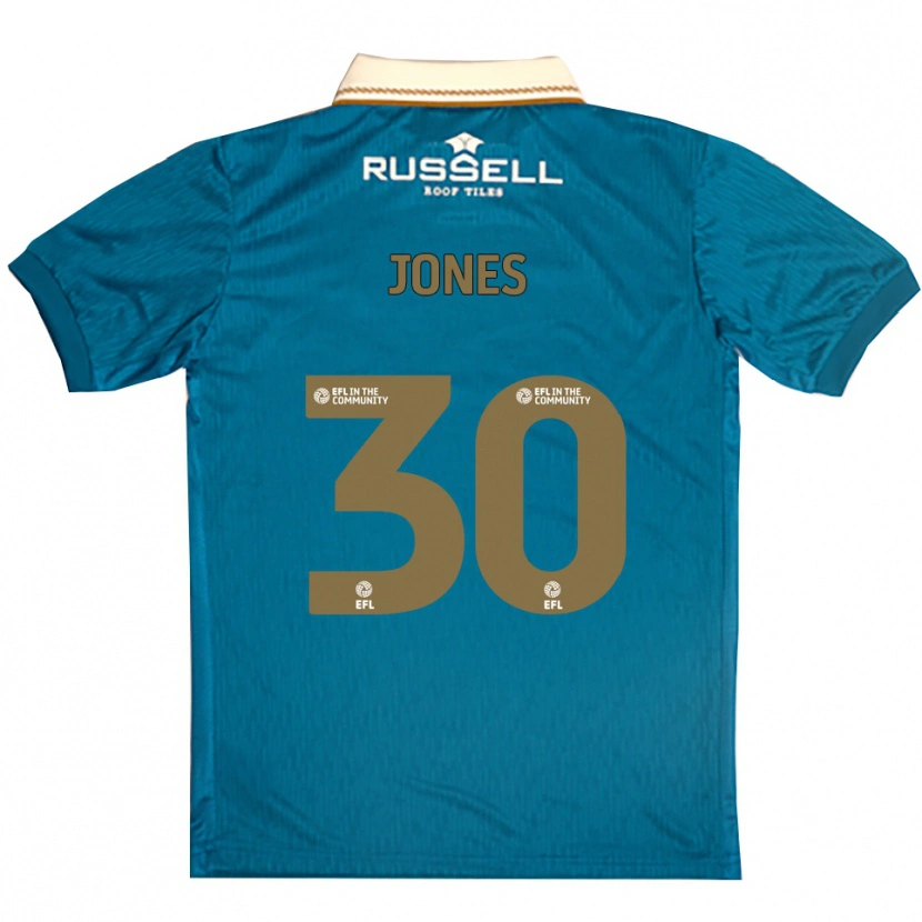 Danxen Damen James Jones #30 Himmelblau Weiß Auswärtstrikot Trikot 2025/26 T-Shirt