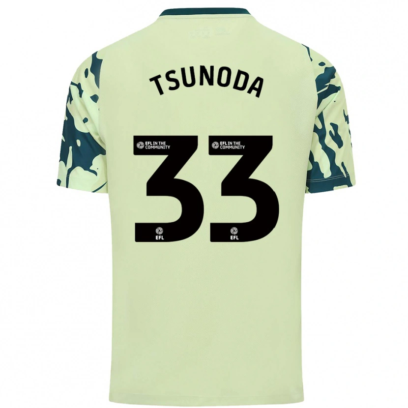 Danxen Damen Ryotaro Tsunoda #33 Dunkelgrün Auswärtstrikot Trikot 2025/26 T-Shirt