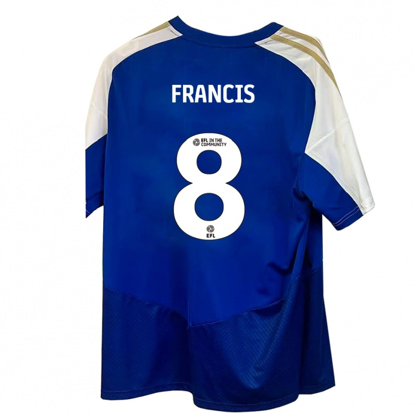 Danxen Damen Ed Francis #8 Blau Weiß Gold Auswärtstrikot Trikot 2025/26 T-Shirt