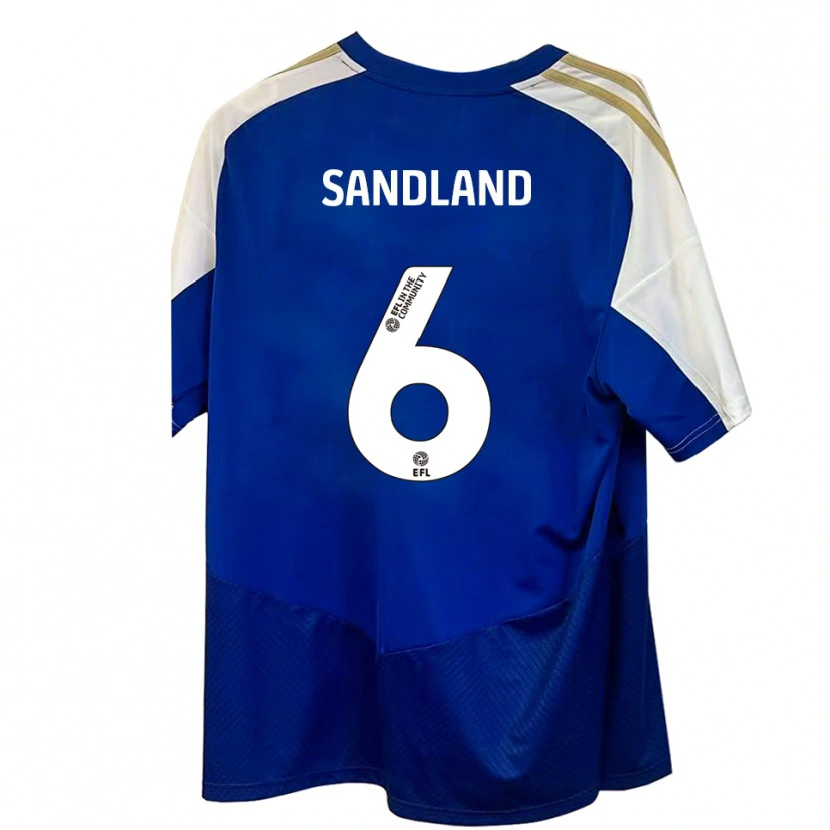 Danxen Damen Jessica Sandland #6 Blau Weiß Gold Auswärtstrikot Trikot 2025/26 T-Shirt