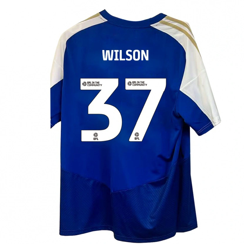 Danxen Damen Kieran Wilson #37 Blau Weiß Gold Auswärtstrikot Trikot 2025/26 T-Shirt