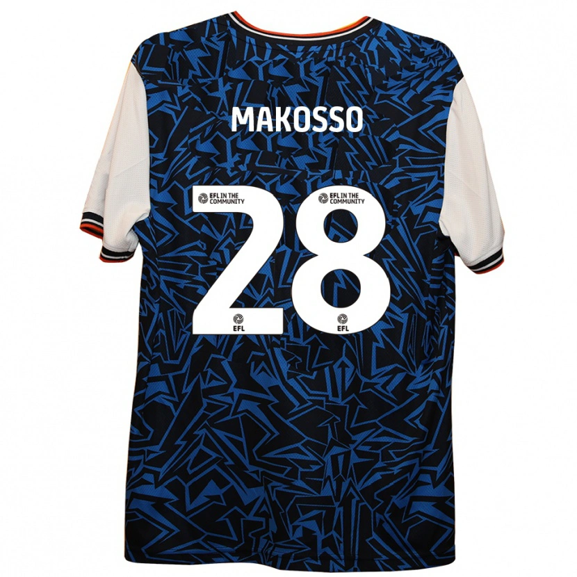 Danxen Damen Christ Makosso #28 Blau Schwarz Weiß Auswärtstrikot Trikot 2025/26 T-Shirt