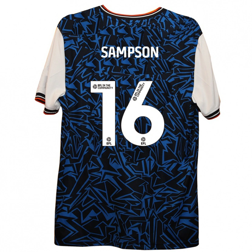 Danxen Damen Enoch Sampson #16 Blau Schwarz Weiß Auswärtstrikot Trikot 2025/26 T-Shirt